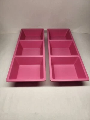 Pink Serving Dish 3 Section Divided Platter Condiment Dish - Image 1 of 2