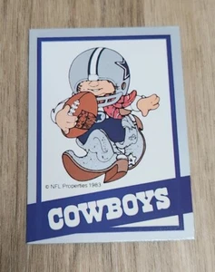 1983 NFL Properties Dallas Cowboy LOGO SQUADRA NFL HUDDLES Scheda intestazione PULITA - Foto 1 di 2