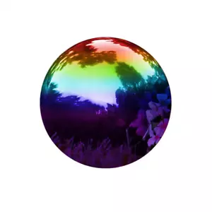 rainbow 8 in. gazing mirror ball - stainless steel | trademark innovations - Picture 1 of 12