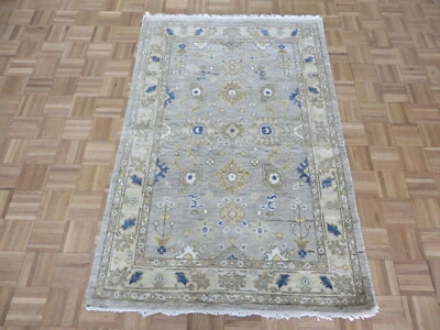 4 x 6 Hand Knotted Light Gray Modern Oushak Oriental Rug G13139 - Image 1 of 4