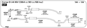 MARMITTA POSTERIORE PER OPEL Corsa D 1.4i 16V 1364 cc 90 cv/66 kw Cat 2006/2009 - Imagen 1 de 1