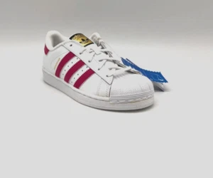 adidas Superstar C White w/ Pink Shell Toe Kids Sneakers BA8382 - Picture 1 of 12