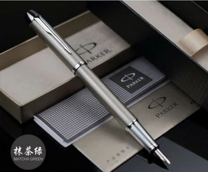 Excellent Parker IM Series Fountain Pen Matcha Green Silver Clip Fine Nib No Box - Imagen 1 de 5