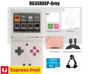 ANBERNIC RG35XXSP 3.5'' IPS Screen Flip Console Linux - 64GB - Grey *FREE SHIP* - Picture 1 of 1