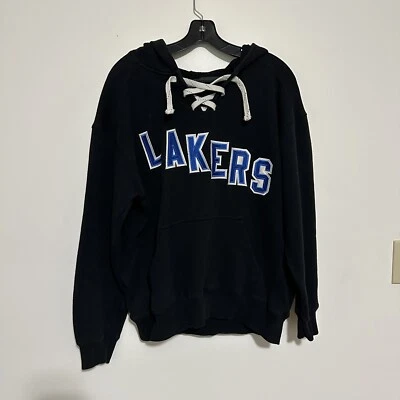 Sudadera con capucha negra para hombre J America Lakers Woolston ropa de equipo mediana Foto 1 de 4