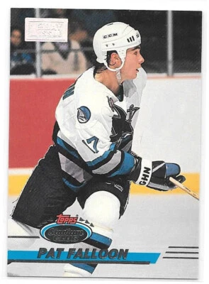 1993-94 Topps Stadium Club 1st First Day Issue Parallel #224 Pat Falloon - Image 1 of 2