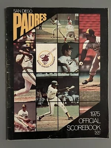 1975 SAN DIEGO PADRES OFFICIAL SCOREBOOK, PROGRAM - MLB BASEBALL SLAM DIEGO - Picture 1 of 2