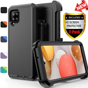For Samsung Galaxy A42 5G Case Cover With Tempered Glass+Belt Clip Fits Otterbox - Picture 1 of 37