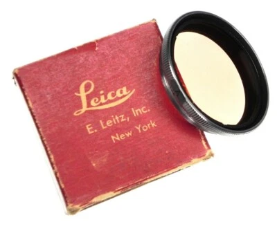 Leica E.Leitz N.Y. Chrome Rim A Filter for Summitar  ........... MINT w/Box - Image 1 of 4