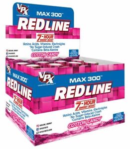 VPX Redline Max 300 7-Hour Energy Shots Electrolytes Aminos 2.5 oz Shot 12 Pack