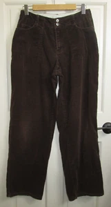Liz Claiborne Brown Corduroy Pants Womens 10 30x30.5 Stretch Pockets 122-32826 - Picture 1 of 6