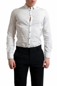 Dsquared2 Men's Multi-Color Striped Button Down Casual Shirt US XS S - Picture 1 of 4