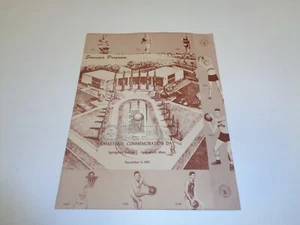 #1189 Basketball Ceremony Souvenir Program w/ First Day Cancellation 11/6/61 - Picture 1 of 6