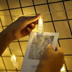 Birthday 1.5M/3M/6M/10M Led String Light With Photo Clip Not Battery Christmas - Picture 1 of 6