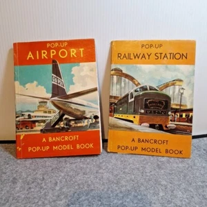 Bancroft Pop-Up Railway Station & Airport Model Books Vintage VGC - Foto 1 di 23