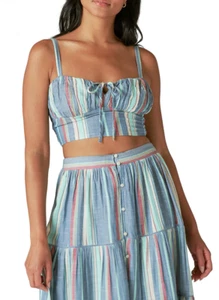 Corsé camisola a rayas Lucky Brand Matchback talla múltiple M 1543 - Imagen 1 de 3