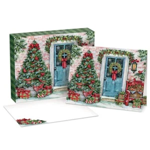 Lang Greenery Greetings Boxed Christmas Cards Luxury Artwork Set of 18 - Picture 1 of 4