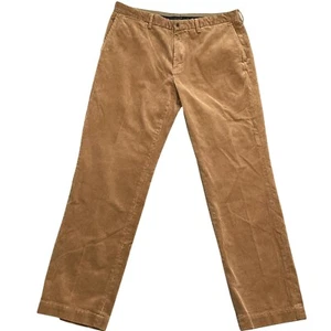 Pantalones Polo Ralph Lauren Hombre 36W 33L Marrón Caramelo Preston Pana Algodón Preppy - Imagen 1 de 11