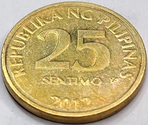 2012 Philippines 25 Sentimos KM# 271a US SELLER COMBINED SHIPPING REFUND - Picture 1 of 2