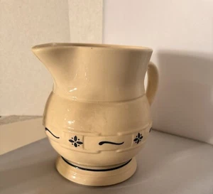 Longaberger Pottery Pitcher Heritage Blue Woven Traditions One Quart 32 oz USA - Picture 1 of 4