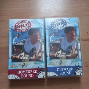 AROUND THE WORLD IN 80 DAYS with MICHAEL PALIN OUTWARD & HOMEWARD BOUND VHS TAPE - Picture 1 of 7