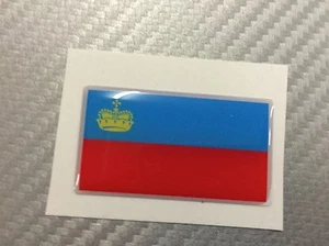 Aufkleber Flagge 3D Resin LIECHTENSTEIN 45 x 25 mm. - Bild 1 von 1