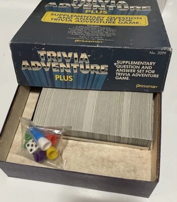 Rare VTG 1984 Trivia Adventure Plus 2000 Questions Pressman - Image 1 of 4