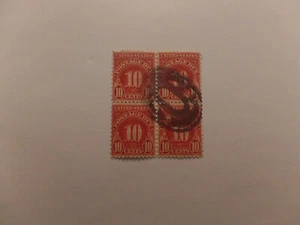MCFSTAMPS J84 4ER BLOCK PORTOFÄLLIG (scheint original gummiert) AUSGEFALLENER STEMPEL H - Bild 1 von 2
