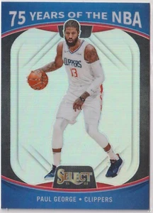 Paul George 2021-22 Panini Select 75 Years of the NBA Silver Prizm #56 - Picture 1 of 2