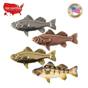 Pin o imán refrigerador Creative Pewter Designs Calico Bass para peces, S014 - Imagen 1 de 9