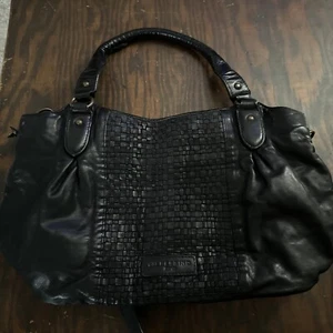 Liebeskind Berlin Sheepskin Black Leather Tote Crossbody - Picture 1 of 10