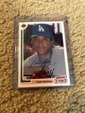 Pedro Martinez sticker auto upper deck rookie Baseball card #2F dodgers signed