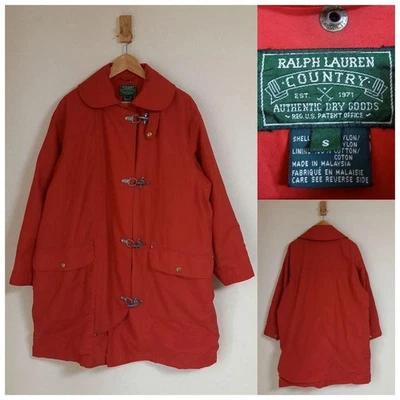 RRL DOUBLE RL Ralph Lauren Polo Country Bombero Abrigo Rojo Talla S De Colección Años 90 Usado Foto 1 de 4
