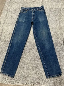 Jeans denim giapponese vintage foglie di fragola uomo taglia 34 x 32 - Foto 1 di 13