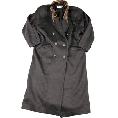 Abrigo de Lana Forstmann Donnybrook 14-16 L/XL Gris Doble Pecho Largo De Colección EE. UU. Foto 1 de 4