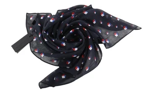 ANTONY MORATO Women Scarf OS Black Cotton Patterned Wrap Casual Logo Unisex - Picture 1 of 8