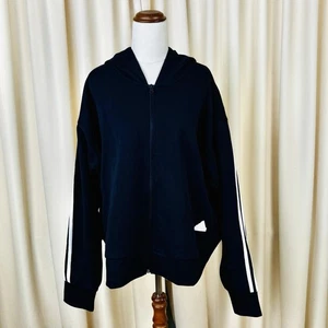 Adidas Mens Track Jacket Black White Stripe Zip Up Size 2X - Imagen 1 de 7