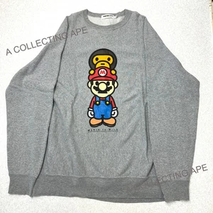 A BATHING APE BAPE x Nintendo SUPER MARIO Baby Milo Crewneck Sweatshirt XL Japan - Bild 1 von 15