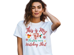 This Is My Christmas Movie Watching shirt, Christmas Movie Lovers, Christmas tee - Picture 1 of 36