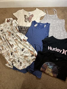 Girls Size Medium 7/8 Lot Of 6-Tops Tshirt Dresses Old Navy Children’s Place - Picture 1 of 9