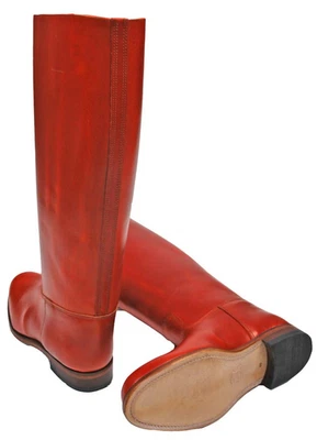 WW2 немецкий офицер езды кожаные ботинки, кожаный бронзовый длинный ботинок, все размеры доступны - Изображение 1 из 3