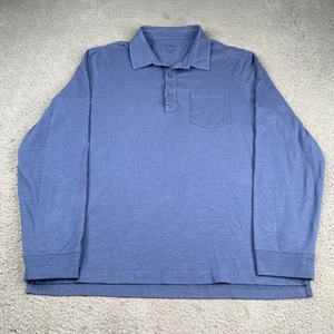 L.L. Bean Poloshirt Herren Large blau Baumwolle leicht tailliert Langarm - Bild 1 von 10