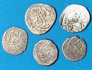 5x Osmanen Ottoman Türkiye  Silver Akce unbestimmt FUNDGRUBE ca. AH 926 (30 - Bild 1 von 2
