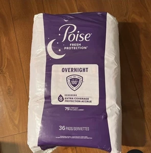 Cuscinetti per incontinenza da notte Poise da donna, taglia 8, numero 36 - Foto 1 di 2