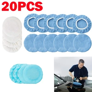 20Pack Polishing Bonnet Buffer Pads Soft Wool For 7-8" inch Car Polisher - Picture 1 of 6