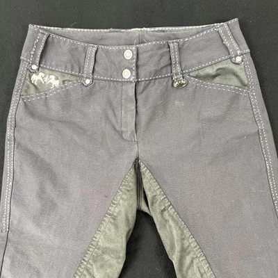 Calças de equitação femininas Blakely assento completo tamanho 28 cinza - Imagem 1 de 4
