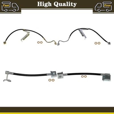 Linha de freio de mangueira de freio dianteira traseira 4 compatível com 2011 Ford F-550 Super Duty - Imagem 1 de 4