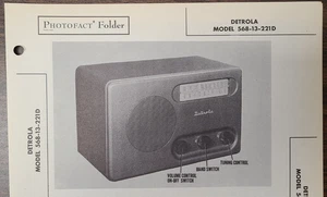 DETROLA MODEL 568-13-221D RADIO PHOTOFACT - Picture 1 of 1