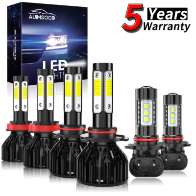 6Pcs 9005&H11&H10 LED Headlight Kit Bulbs For Chevrolet Malibu 2013-2015 36000LM - Image 1 of 4