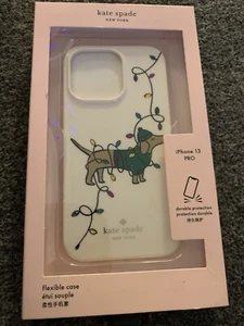 New Kate Spade Claude Dachsund Dog Holiday Lights iPhone 13 PRO iPhone case Gift - Picture 1 of 5